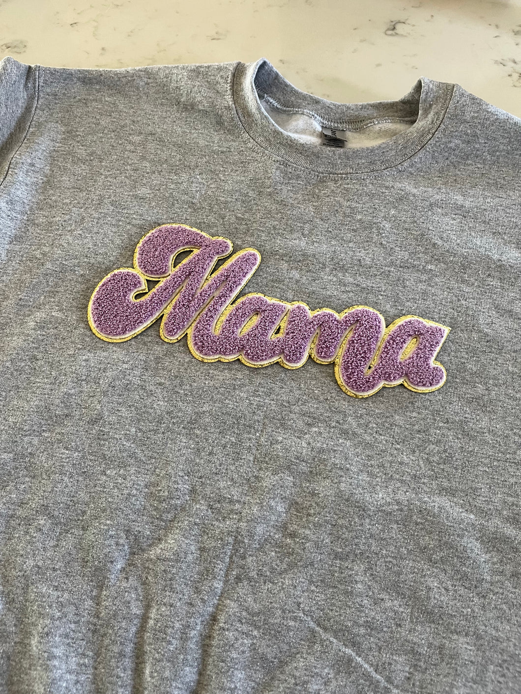 Mama - Purple Chenille Patch