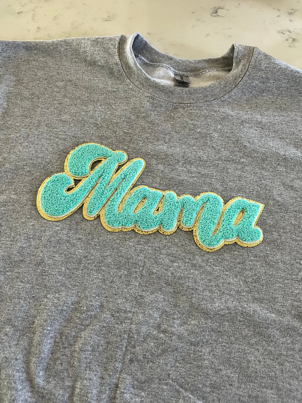 Mama - Blue Chenille Patch
