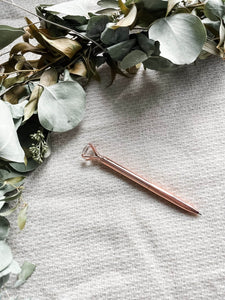 Rose gold pen with diamond - Plume rose gold avec diamand